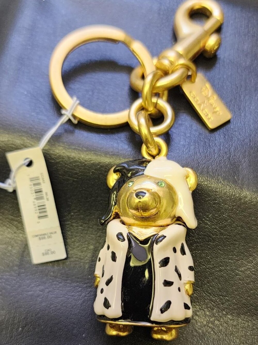 Coach x Disney Villains Cruella Deville Bear Bag Charm / Keychain